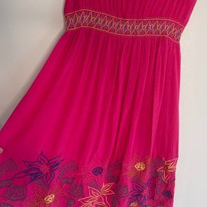 Dots Pink Tube Dress | SMALL